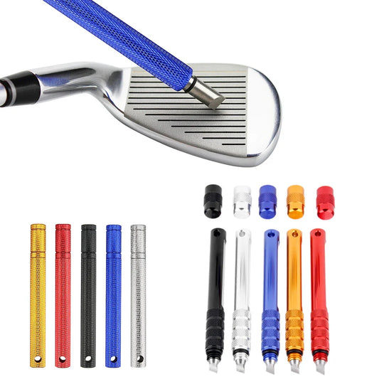 Golf Club Grooving Sharpening Tool – 4 Color Styles, U/V Type Blade Cleaner for Golf Accessories