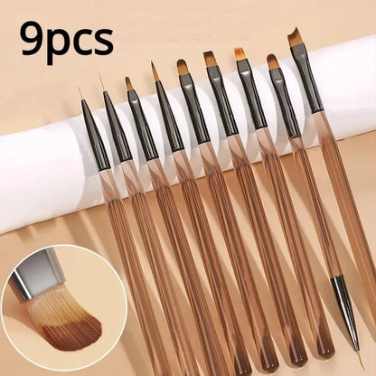 Nail Art Liner Brushes for Striping & Drawing – 6 to 25mm Design Pens, Professional Manicure Tools