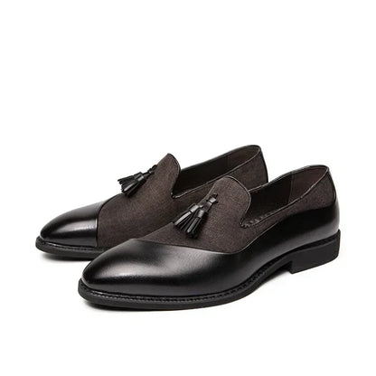 Men’s Business Dress Loafers – Elegant Slip-On Formal Casual Shoes, Tassel Leather Wedding & Party Evening Footwear Fashion