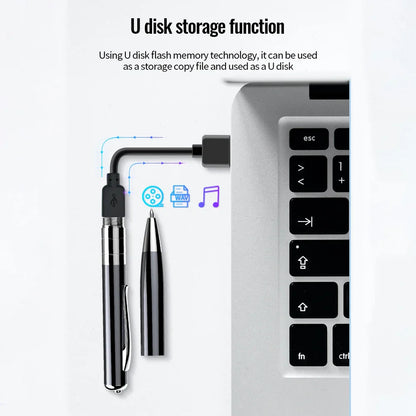 Digital Voice Recorder — 64GB/128GB Portable Professional Sound Dictaphone, Voice-Activated Audio Recording Pen & MP3 Player