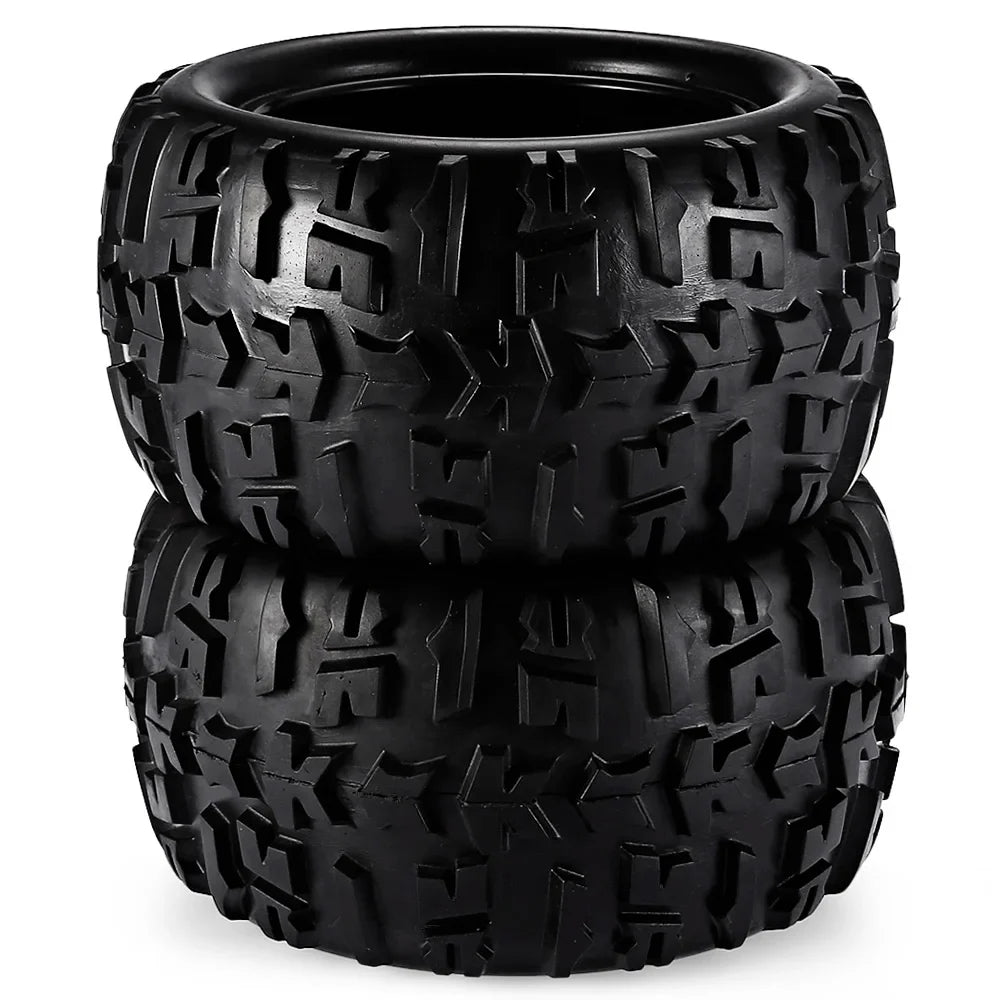 4pcs 1/8 Scale 17mm Hex RC Truck Tires & Wheels Set – Glued for Traxxas Maxx, Tmaxx, E-Revo, Revo 3.3, JLB Cheetah Monster