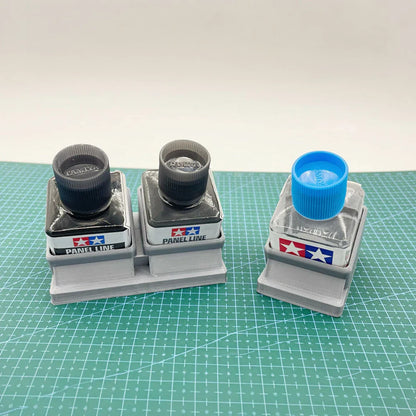 Tamiya Plastic Cement Glue Bottle Holder – Extra Thin Model Kit Organizer Stand for Paint, Panel Line & Adhesive Storage Rack