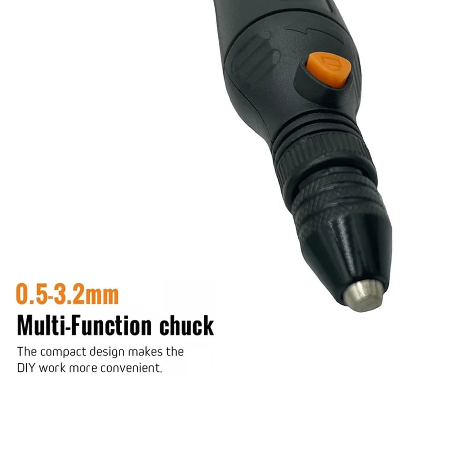 Cordless Electric Rotary Tool – 5-Speed Rechargeable Drill Grinder with LED & Removable Battery for Engraving & Woodworking