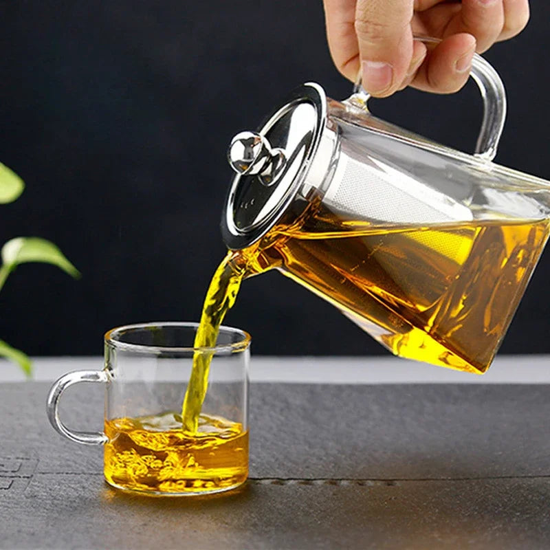 Glass Teapot with Infuser Tea Set - Kettle Maker Jug for Home, Kitchen, Dining & Bar Teaware