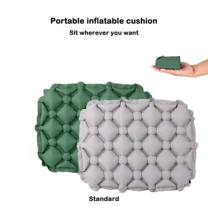 Inflatable Seat Cushion Portable Lightweight Air Sitting Pad Water & Moisture Resistant Camping Chair Mat for Outdoor Travel & Hiking Comfort Seat Pad