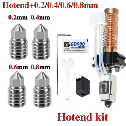 Hotend Kit for Flashforge Adventurer 5M/5M Pro - Ceramic Heating Block, 280℃ Hot End & Hard Steel Nozzle for 3D Printing