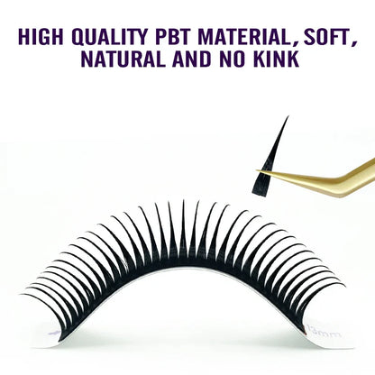 NATUHANA 0.07mm Wet Eyelash Extensions – Manga Wispy Spikes & Premade Fans for Cosplay & Volume