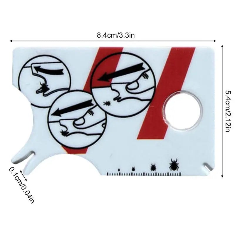 Tick Card with Magnifying Glass | Easy Tick Removal Tool for Dogs & Cats | Pocket Size 8.5 x 5.4 x 0 | Pet Tick Remover