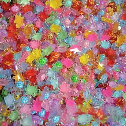 100PCS Glow-in-the-Dark Mini Turtle Figurines - Resin Dollhouse, Fairy Garden & Mini Landscape Decor