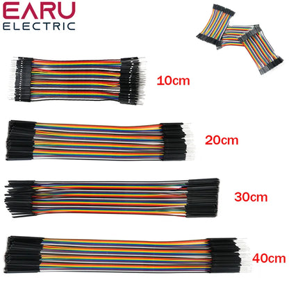 40-Pin Dupont Jumper Wires — 10/20/30cm Male-to-Male, Female-to-Female, Male-to-Female Cable for PCB DIY Kits