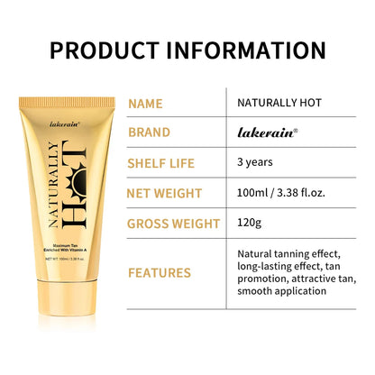 AG Hot Tanning Cream — Long-Lasting Bronzer for Smooth, Non-Sticky Skin, Suitable for All Skin Types