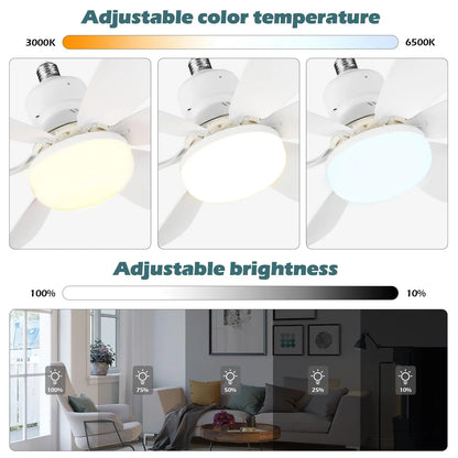 Modern LED Ceiling Fan Light 40W E27 with Remote Control for Dimming - Ideal for Living Room, Study, Household Use ( 85-265V )
