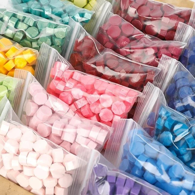 100Pc Retro Sealing Wax Beads – Seal Stamp for Wedding & Birthday Invitations, DIY Scrapbook Decoration & Crafting