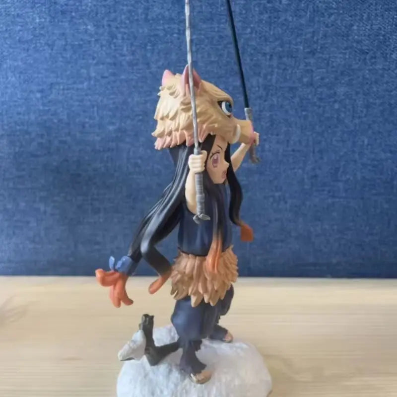 20cm Demon Slayer Anime Figure — Kamado Nezuko & Inosuke PVC Collectible Statue Toy Gift