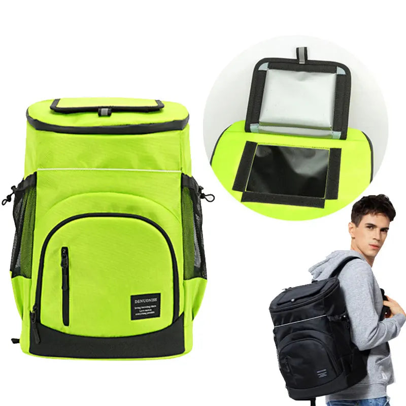 30L Insulated Cooler Backpack – Large Capacity 36 Cans Thermal Leak-Proof Cooler Bag for Travel, Beach, Picnic & Food Storage Beer Ice Pack Bag
