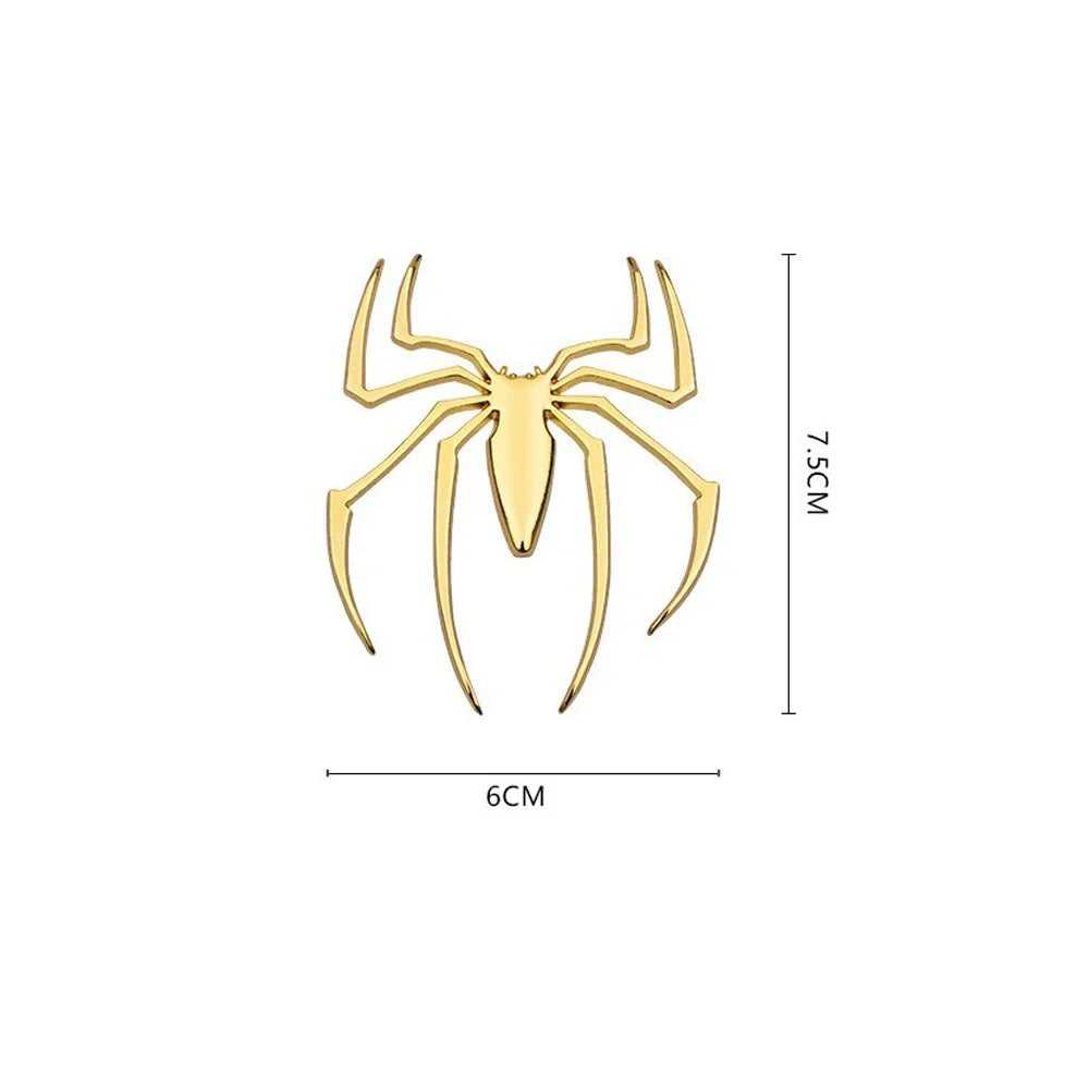 Universal 3D Metal Spider Car Sticker - Chrome Badge Emblem Decal for Auto Styling and Decoration - Exterior Car Accessories