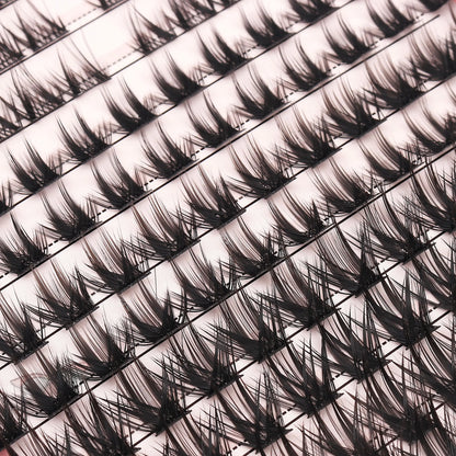 Individual Lash Extensions Kit – DIY Cluster Eyelash Book, False Lashes for Home Makeup