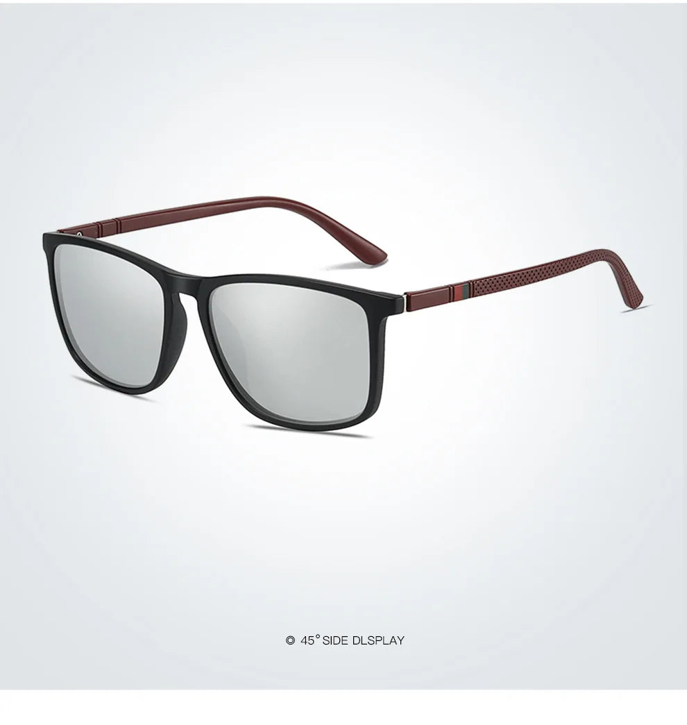 Fashion Square Polarized Sunglasses for Men – Luxury Designer UV400 Driving & Fishing Eyewear