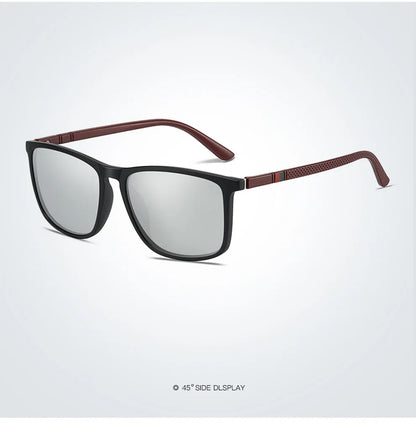 Fashion Square Polarized Sunglasses for Men – Luxury Designer UV400 Driving & Fishing Eyewear