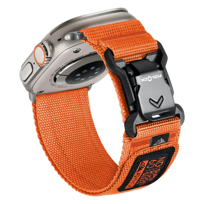 Magnetic Fidlock V-Shaped Buckle Sports Strap — Soft Wide Nylon Band Compatible with All Apple Watch Series