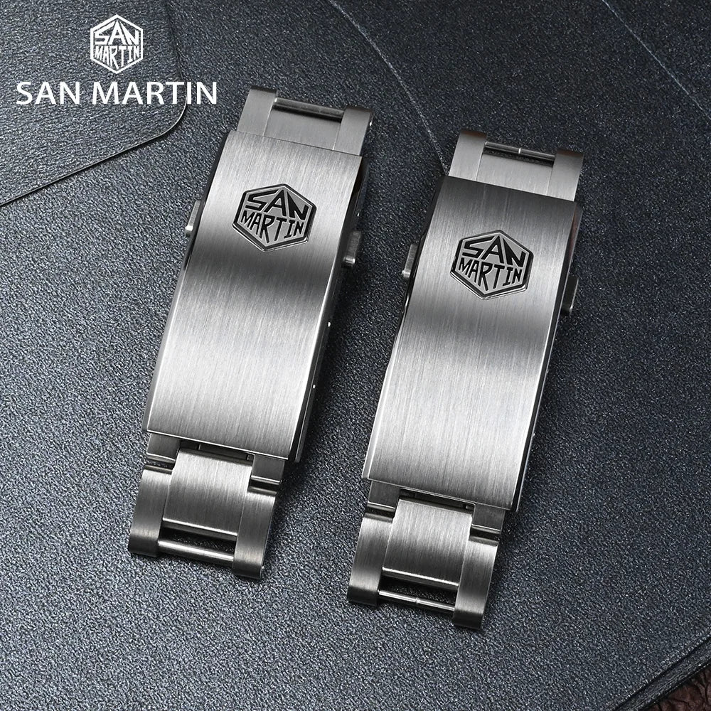 San Martin Fly Adjustable Clasp — 16mm Watch Bracelet Buckle Folding Clasp (Non-Universal)