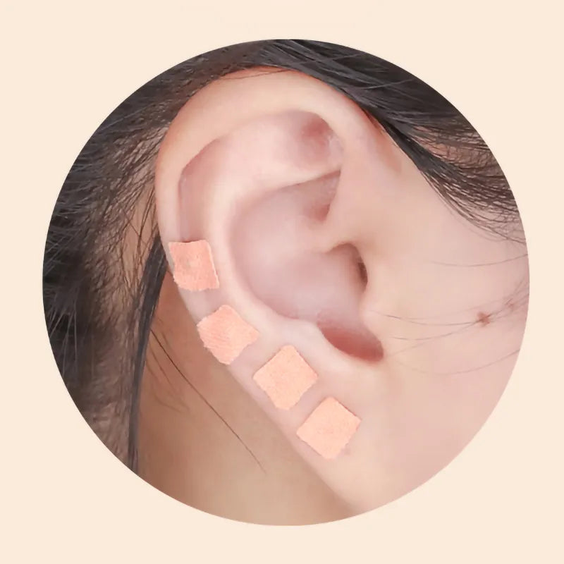 600Pcs Cowherb Seed Ear Stickers - Auriculotherapy Acupuncture for Massage Therapy & Meridian Health