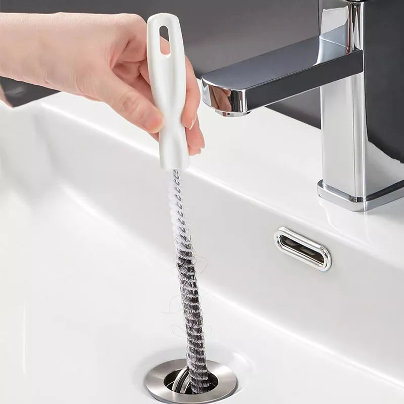Pipe Dredging Brush - Bathroom Hair Sewer Sink Cleaning Brush Drain Cleaner - Flexible Cleaner Clog Plug Hole Remover Tool