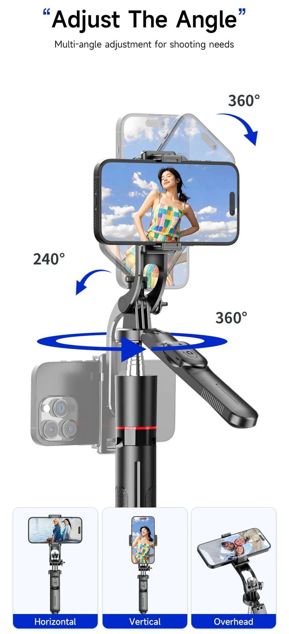 MEUYAG Selfie Stick Tripod – 1708mm Monopod with Fill Light, Bluetooth Remote, 360° Rotation & 1/4” Interface for Mobile Phones