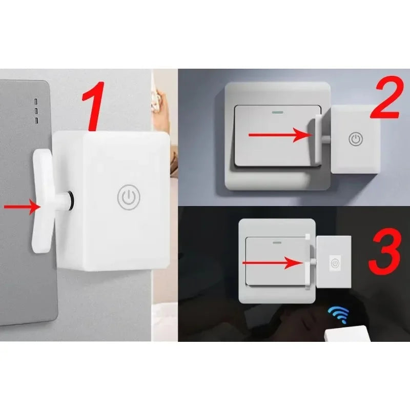 USB Rechargeable Wireless Remote Control Button Pusher – Automatic Smart Light Switch Off Device, Intelligent Lazy Switch Controller Tool