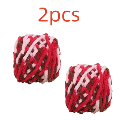 100g Chenille Knitting Yarn – Soft Thick Cotton Ice Strip Wool for DIY Hand Knitting Scarves & Crafts