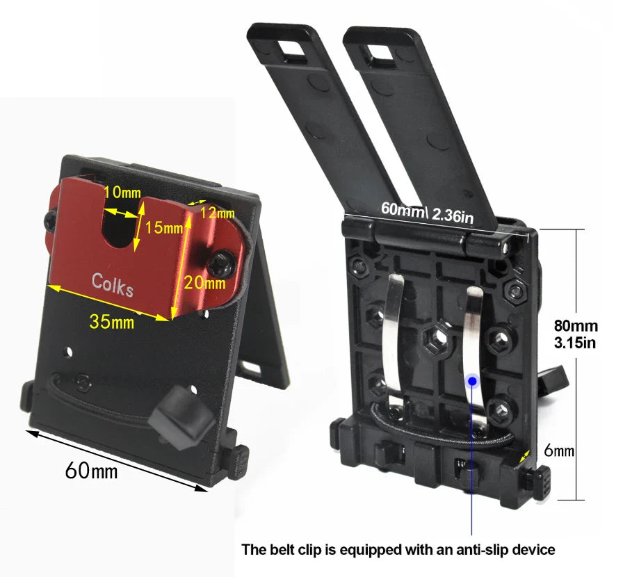 Tactical Police Radio Holster – Heavy Duty Walkie Talkie Holder with Duty Belt Clip for Law Enforcement & Security Use