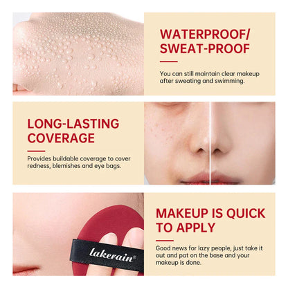 Sunscreen Cushion Foundation – Full Coverage, Waterproof & Long-Lasting Concealer Makeup
