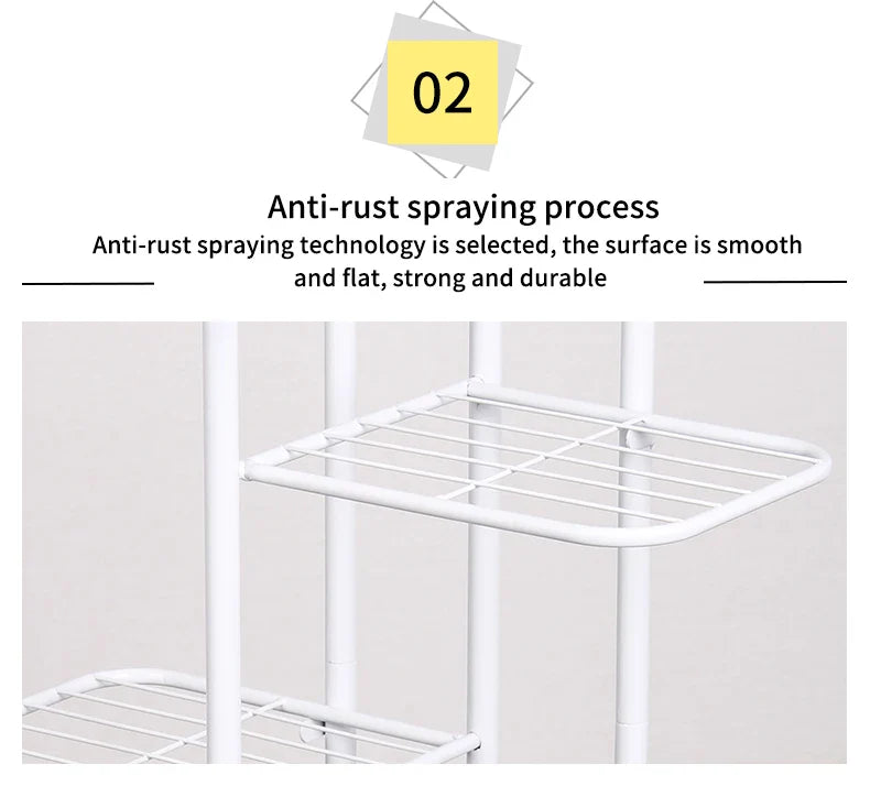 Cordlal Iron Plant Stand 6/7/8-Layer Flower Pot Holder Rack Organizer for Home Garden Decor