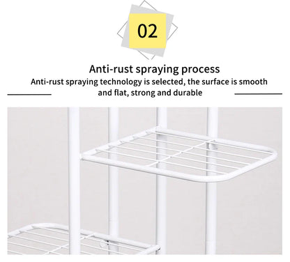 Cordlal Iron Plant Stand 6/7/8-Layer Flower Pot Holder Rack Organizer for Home Garden Decor