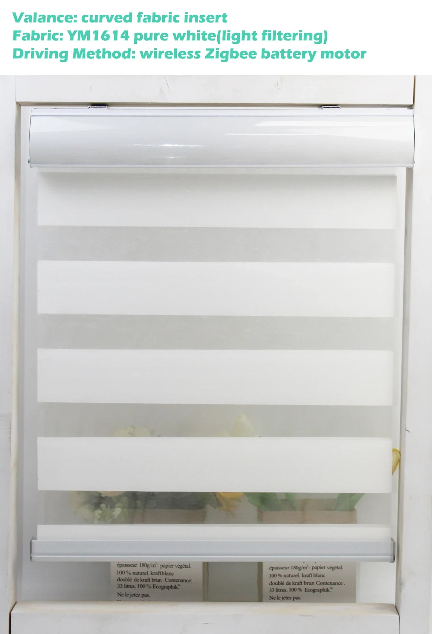 Decopedia Custom Made Zebra Blinds – Motorized Roller Blackout Day & Night Window Blinds for Sliding Doors