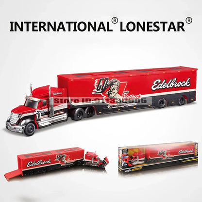 Maisto 1:64 Mack Anthem & LoneStar Trailer Model — Alloy Diecast Transport Simulation Car Collection