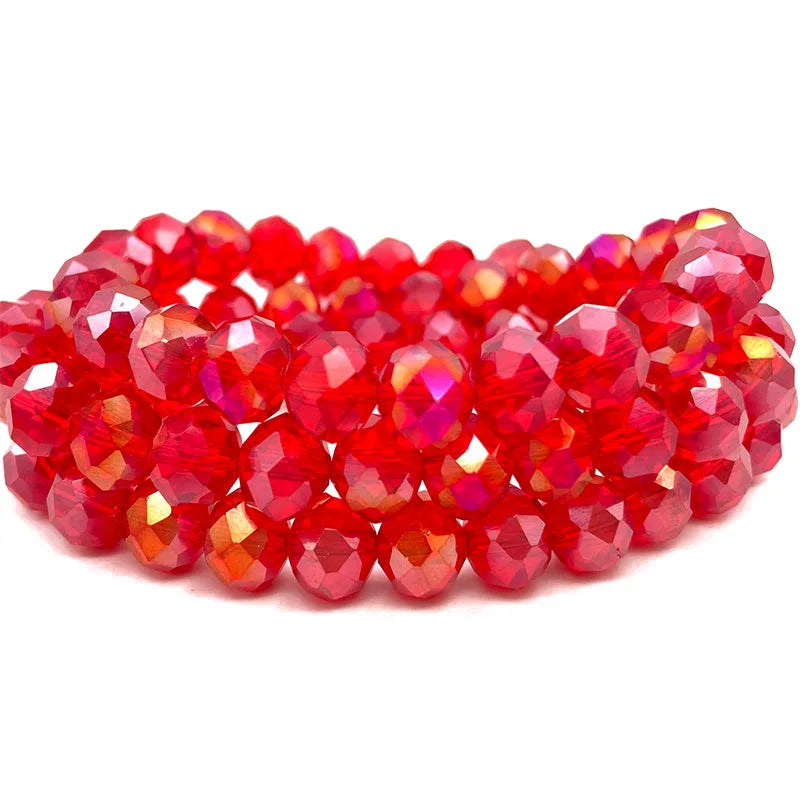 Faceted Crystal Glass Beads 2-8mm Loose Spacer Beads for DIY Jewelry Making Bracelets & Earrings