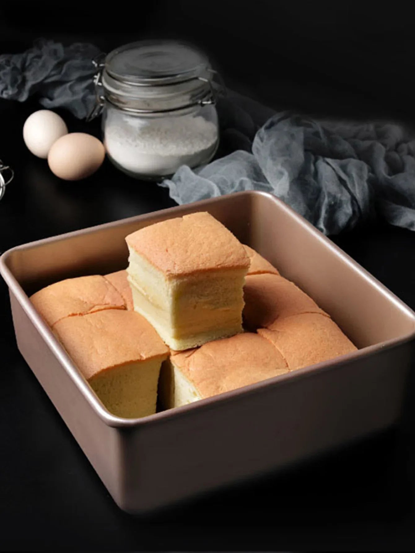 7/8/9 Inch Square Cake Mold – Sponge and Fluffy Cake Pan for Family Baking, Pastries, Cookies, and Chocolate Making