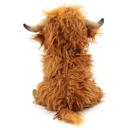 25cm Highland Cow Plush Toy — Soft Stuffed Animal Doll, Kawaii Kids & Baby Gift, Home & Room Decor