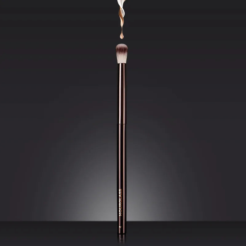 HG Pro Retractable Foundation Makeup Brush – Powder, Contour, Blusher & Highlight with Metal Handle