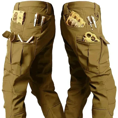 Men’s Winter Thicken Camo Tactical Suit — Waterproof Hooded Jacket & Fleece Pants Outdoor Hunting 2-Piece Set