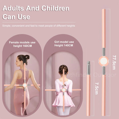 Adjustable Yoga Hunchback Corrector: Stainless Steel Body Stick for Improved Posture, Standing Training - Gym & Home Sports Equipment