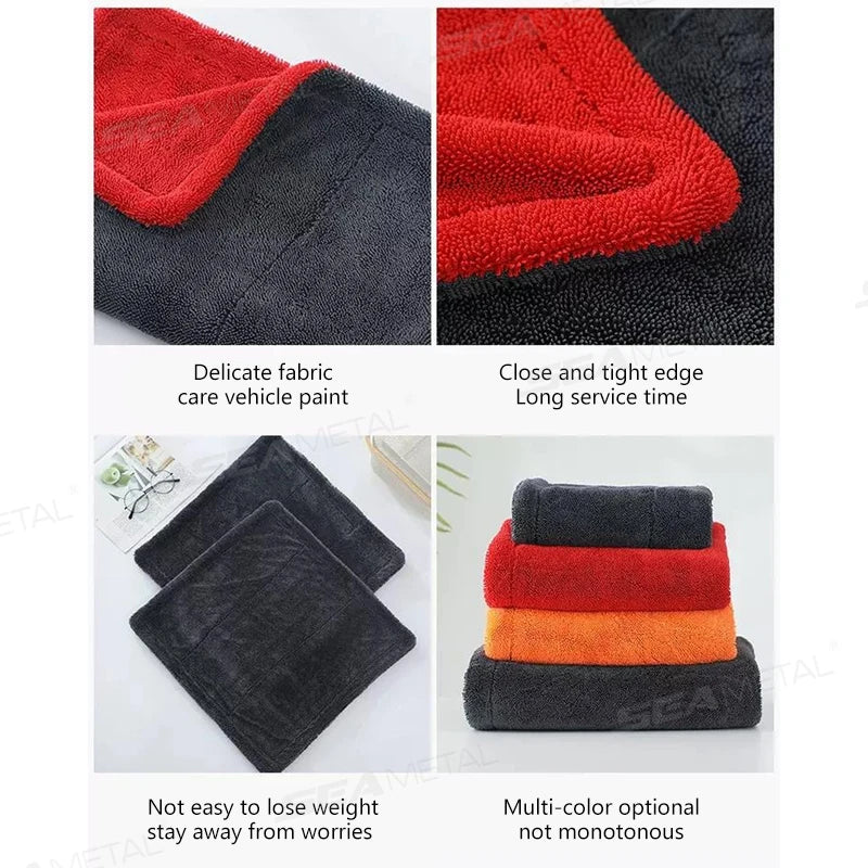 SEAMETAL 1200GSM Microfiber Car Towel – Ultra-Soft Heavy-Duty Drying & Detailing Cloth