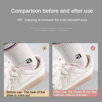 Heel Stickers and Protectors - Sneaker Insoles for Shrinking Size, Anti-Wear Feet Shoe Pads, High Heel Cushion Inserts with Adjustable Sizing