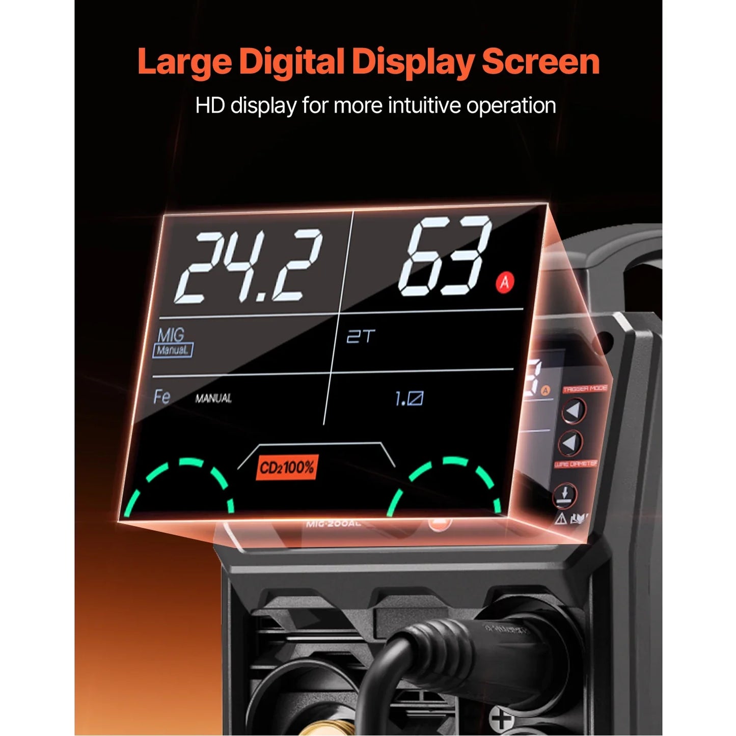 VEVOR 5-in-1 200A MIG Welder – Gas/Flux Core MIG, Stick, Lift TIG, AU TIG with LCD Display