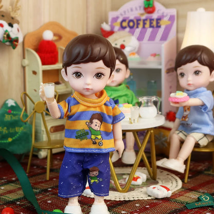 One Piece 6-Inch Baby Dolls – Boy Model with 13 Movable Joints & Painted Eyes, Birthday Gift Toy for Children Girls