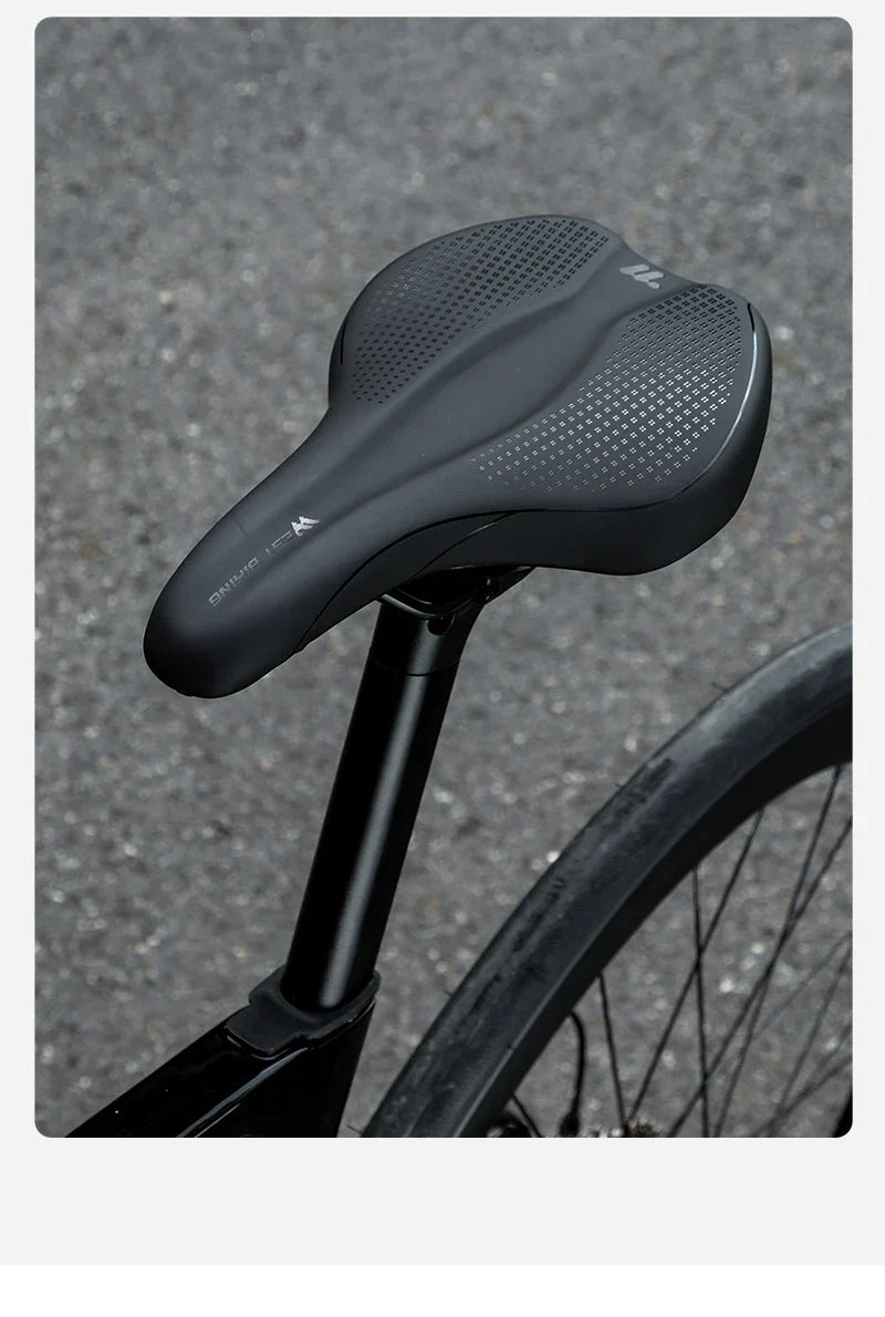 WEST BIKING Bicycle Saddle — Comfortable Hollow PU Leather Bike Seat | Wear-Resistant Road Cycling Cushion
