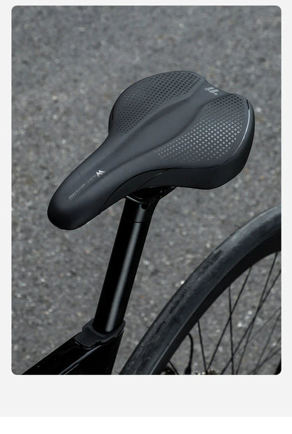 WEST BIKING Bicycle Saddle — Comfortable Hollow PU Leather Bike Seat | Wear-Resistant Road Cycling Cushion