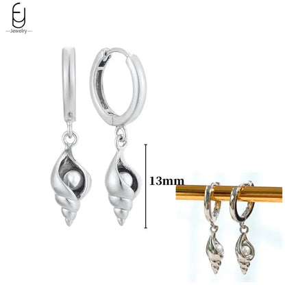 925 Sterling Silver Earrings for Women – Cute Starfish & Shrimp Pendant, Red Chili & Star Enamel Gold Fashion Jewelry