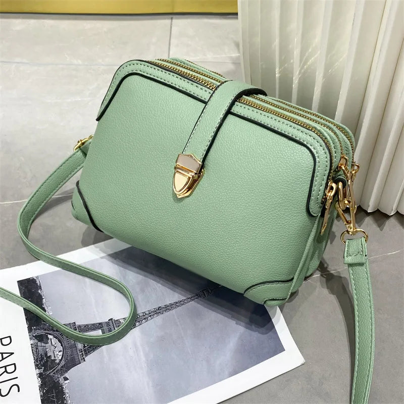 Yogodlns Women’s PU Leather Phone Shoulder Bag - Small Square Crossbody Messenger Handbag